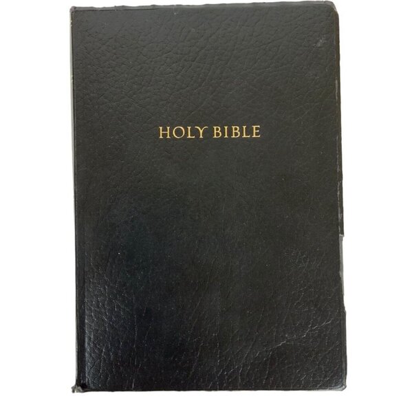 Vintage Holy Bible KJV Super Giant Print Reference Black Imitation Leather 1996 - Picture 1 of 10